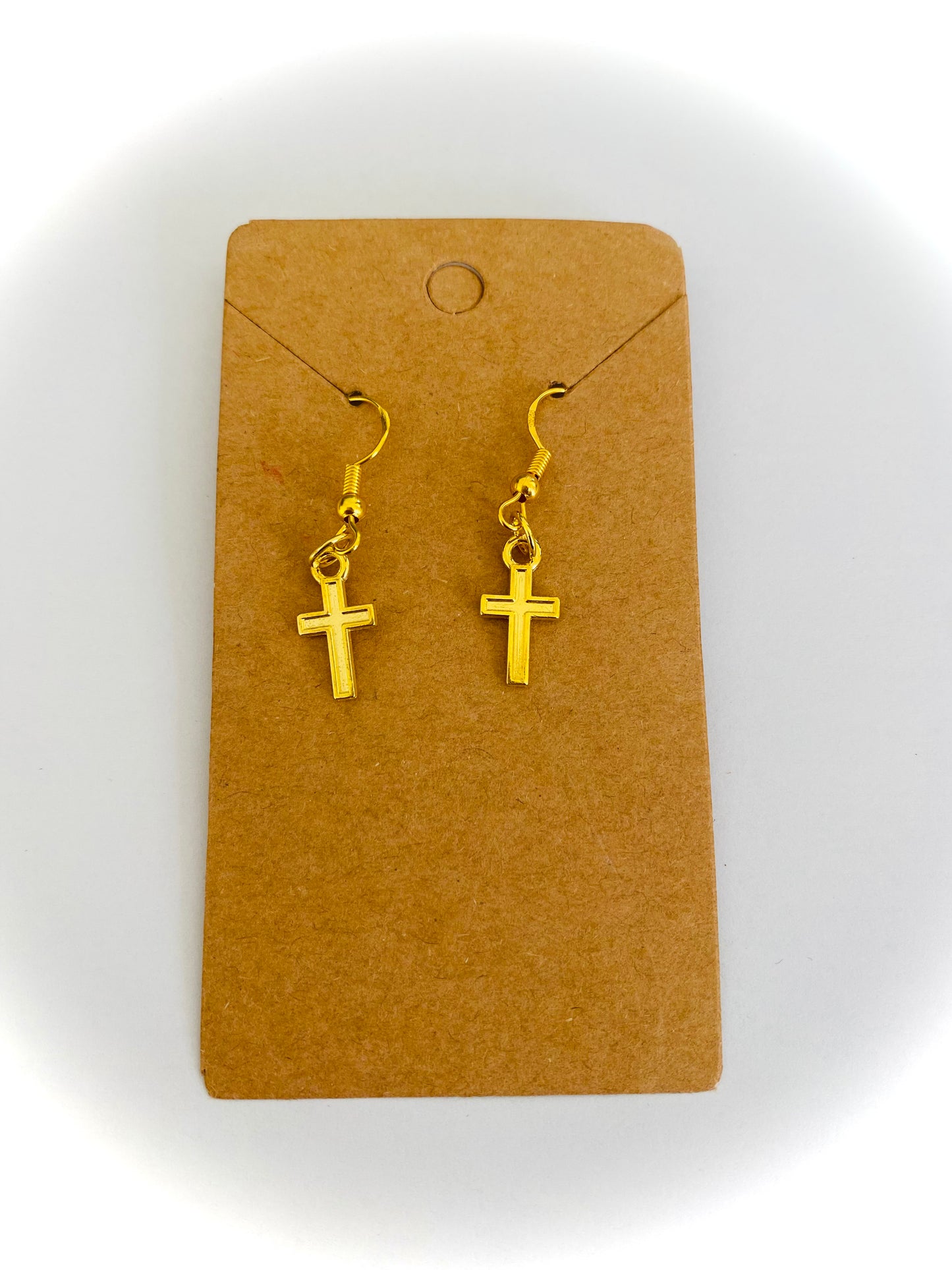 Gold Cross Earrings